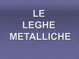 LE LEGHE METALLICHE