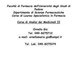 Facoltà di Farmacia dell`Università degli Studi di Padova