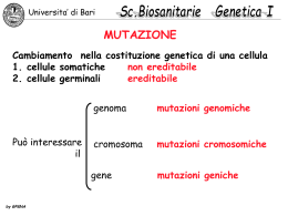 MUTAZIONE - Universit&agrave; degli Studi di Bari