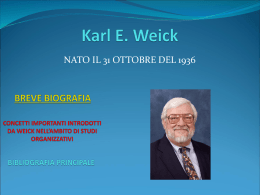 Karl e.weick - Università di Cagliari