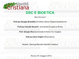 DSC E BIOETICA Introduzione