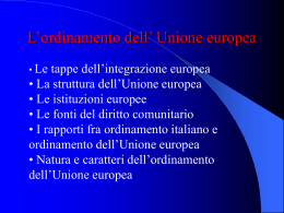 L`ordinamento dell` Unione europea