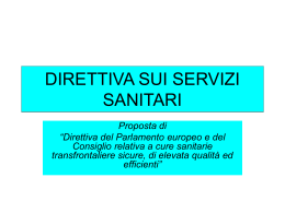 L`assistenza sanitaria - Ministero della Salute