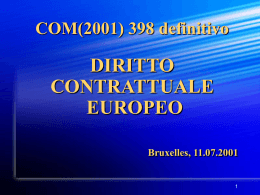 COM(2001) 398 definitivo DIRITTO