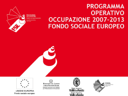 Aosta, 11 Maggio 2010 PO occupazione 2007-2013