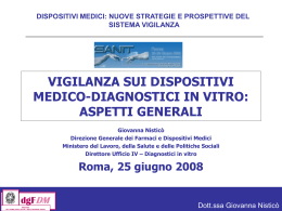 Vigilanza sui dispositivi medico-diagnostici in vitro