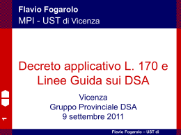 Decreto applicativo l:170 e linee guida DSA Gruppo Provinciale