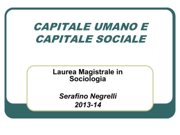 1. CAPITALE UMANO - Dipartimento di Sociologia