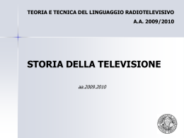 Storia della Tv - alfabetico dei docenti 2009