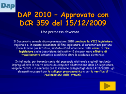 DAP 2010 - Regione Umbria