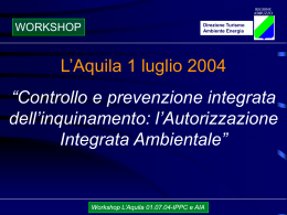 Workshop L`Aquila 01.07.04