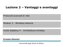 Vantaggi delle reti wireless - Università degli Studi di Milano