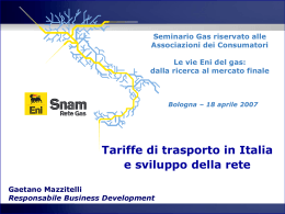 tariffe di trasporto in Italia e sviluppo della rete