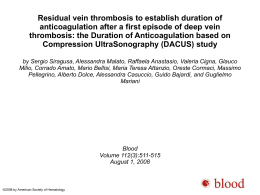 Evaluation of residual vein thrombosis.