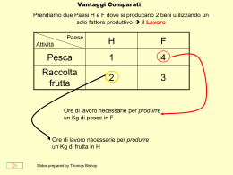 Il modello ricardiano