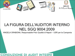 la figura dell`auditor interno nel sgq 9004 2009