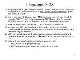 Il linguaggio MDX - Notizie on-line dall`Università di Modena e