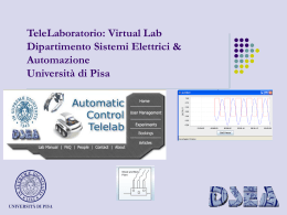 Materiale TeleLaboratorio - Dipartimento di Sistemi Elettrici e