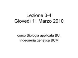 Lez_3-4_BioIng_11-3-10 - Università degli Studi di Roma Tor