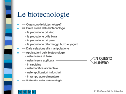 Le biotecnologie