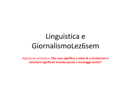 Linguistica e GiornalismoLez6sem