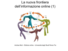 La nuova frontiera dell`informazione online (1)