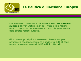 Nuova programmazione fondi strutturali