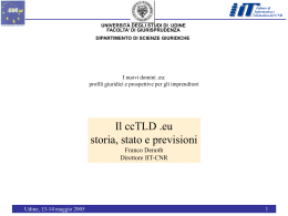 L`organizzazione del registro dei nomi a dominio .eu.