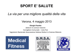 sport e salute - Giorgio Pasetto