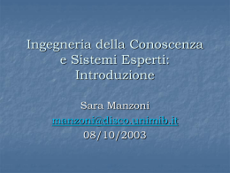 Introduzione alla realizzazione di sistemi esperti
