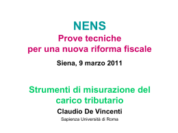 Strumenti di misurazione del carico tributario