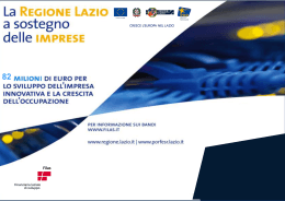 Diapositiva 1 - Ricerca Lazio