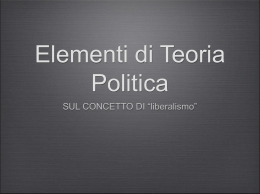 Liberalismo (Elementi di Teoria Politica, ETP04)