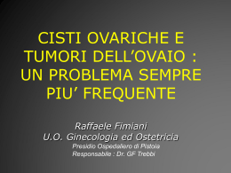 Tumore ovarico - Azienda USL 3 Pistoia