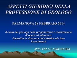 slide avv. lagonegro - Ordine dei Geologi del Friuli Venezia Giulia