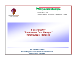 Le politiche della regione per il commercio