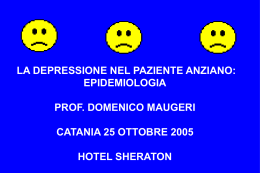 LA DEPRESSIONE NEL PAZIENTE ANZIANO