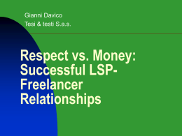 Respect vs. Money Successful LSP