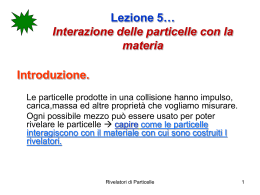 Lezione 5 - Dipartimento di Fisica e Geologia