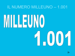 IL NUMERO MILLE – 1.000