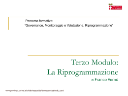 La Riprogrammazione - Provincia di Torino