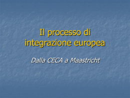 Il processo di integrazione europea