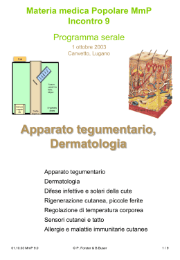 Apparato tegumentario, Dermatologia MmP 9.0