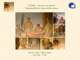 LEDER: Libertà ed etica nella ricerca, 2006 - Ceris-CNR
