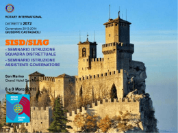 Slide presentazione - Rotary distretto 2072