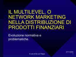 Il multilevel o network marketing nella distribuzione di prodotti