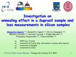 Silicon and Suprasil results with GeNS