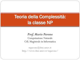 NP - Dipartimento di Matematica e Informatica