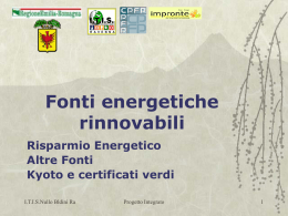 L`energia solare - ITIS Nullo Baldini