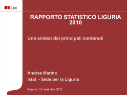 Sintesi dei principali contenuti